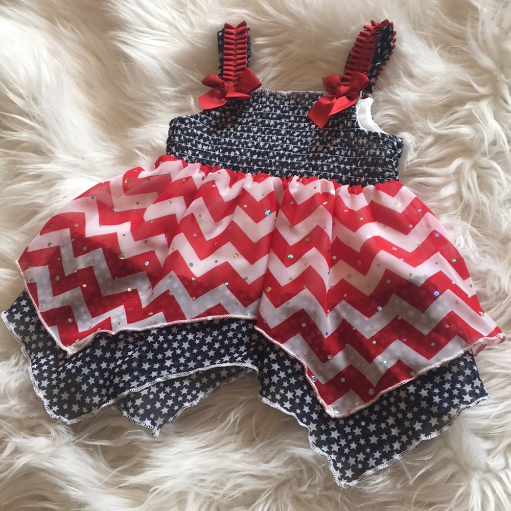Little Lass Toddler Girls 4th Of July Dress